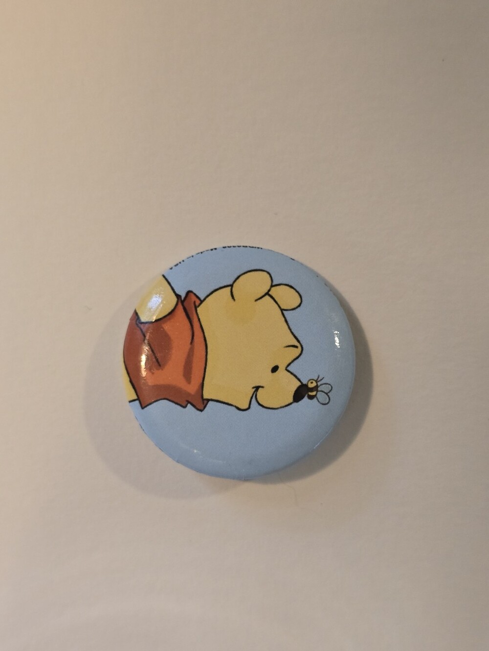 Winnie the Pooh Blue Character Button Pin